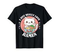 I Just Really Love Ramen Cute Anime Cat Noodle Bowl T-Shirt