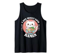 I Just Really Love Ramen Cute Anime Cat Noodle Bowl Tank Top