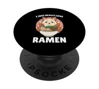 I Just Really Love Ramen Kitsune Noodles Bowl Anime Otaku PopSockets Adhesive PopGrip