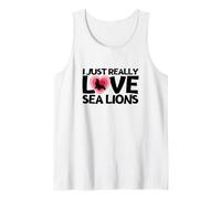 I Just Really Love Sea Lions Funny Sea Lion Tank Top