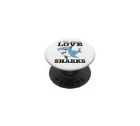I Just Really Love Sharks Funny Shark PopSockets Adhesive PopGrip