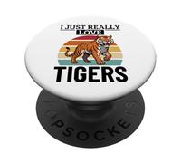 I Just Really Love Tigers Funny Tiger PopSockets Adhesive PopGrip