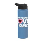I Just Really Love Tigers Funny Tiger Stainless Steel Insulated Water Bottle