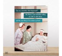 I Just Remember Asking My Wife To Calm Down... - Funny Retro Greetings Card