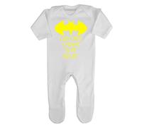 I just Spent 9 Months in The Batcave Baby Romper Jumpsuit with feet, 0-3 Months, White