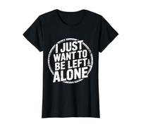 I Just Want to Be Left Alone - Value Graphic T-Shirt, Women, Black, S