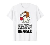 I Just Want to Drink Coffee and Pet My Beagle T-Shirt