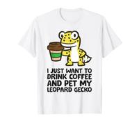 I Just Want to Drink Coffee and Pet My Leopard Gecko T-Shirt