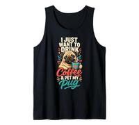 I Just Want to Drink Coffee & Pet My Pug Tank Top