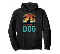 I Just Want To Hang Out With My Dog Retro Sunset Pet Lover Pullover Hoodie