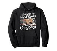 I Just Want To Read Books And Pet A Capybara |- Pullover Hoodie