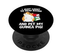 I Just Want To Read Books And Pet My Guinea Pig PopSockets Adhesive PopGrip