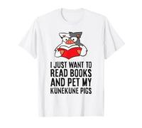 I Just Want to Read Books and Pet My Kunekune Pig T-Shirt