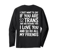 I Just Want to Say If You are Trans and Reading This ON Back Long Sleeve T-Shirt