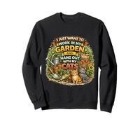 I Just Want To Work In My Garden And Hang Out With My Cats Sweatshirt