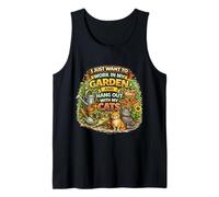 I Just Want to Work in My Garden and Hang Out with My Cats Tank Top