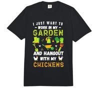 I Just Want to Work in My Garden and Hangout with Chickens Comfort Colors Adult Heavyweight T-Shirt