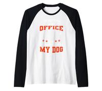 I Just Want to Work in My Office Hangout with Dog Handyman Raglan Baseball Tee