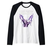 I Just Wanted Snacks Rage Cat Meme Design Raglan Baseball Tee