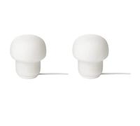 I-K-E-A 2X TOKABO Table lamp, Glass Opal White