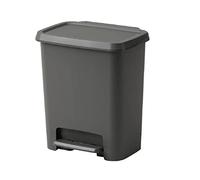 I-K-E-A KNÖCKLA Pedal Bin Waste Dust Rubbish Bin 2 Inner Bins Easy To Open Portable Lightweight Durable Home Kitchen Dark Grey Large 25 L + FREE TSA SHOE BAG