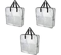 I-K-E-A New DIMPA 3 Pcs Extra Large Storage Bag Clear Heavy Duty Bags Moth & Moisture Protection Storage Bags + FREE TSA SHOE BAG