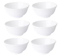 I-K-E-A Set of 6 OFTAST Tempered Glass Bowl Serving Dessert Pasta Dinner Salad Breakfast Noodles Rice Soups Bowls Dishwasher Microwave & Oven Safe 11 cm + Free TSA Shoe Bag,White