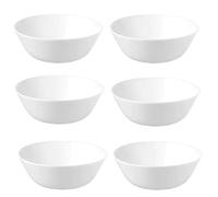 I-K-E-A Set of 6 OFTAST Tempered Glass Bowl Serving Dinner Bowl Dessert Salad Pasta Bowls Set 15 cm + Free TSA Shoe Bag, White