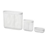 I-K-E-A SKÅDIS Storage Basket Set of 3 White Steel