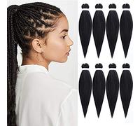 I&K EZ Pre-stretched Braiding Hair Soft Yaki 8 Packs 26 Inch - #1B