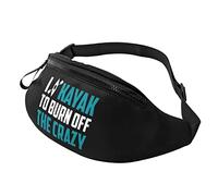 I Kayak to Burn Off The Crazy Waist Bag Men's and Women's Adjustable Travel Chest Pack Outdoor Running Waist Bag