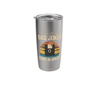 I Keep All My Dad Jokes in A Dad-A-Base I Fathers Day Stainless Steel Insulated Tumbler