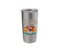 I Keep All My Dad Jokes in A Dad-A-Base I Fathers Day Stainless Steel Insulated Tumbler