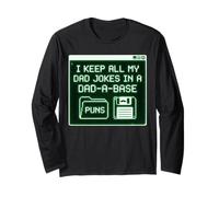 I Keep All My Dad Jokes in A Dad A Base Puns Long Sleeve T-Shirt