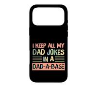 I Keep All My Dad Jokes In A Dad-A-Base Retro Father's Day Case for iPhone 17 Pro Max