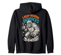 I Keep Hearing Invoices Funny Accountant Horror Zip Hoodie