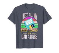 I Keep My Dad | Jokes in a Database | Dad-A-Base Dad A Base T-Shirt, Men, Heather Blue, XX-Large