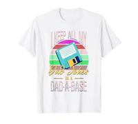 I Keep My Dad | Jokes in a Database | Dad-A-Base Dad A Base T-Shirt, Men, White, Medium