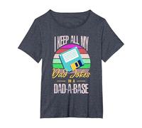 I Keep My Dad | Jokes in a Database | Dad-A-Base Dad A Base T-Shirt, Women's Plus, Heather Blue, 3X