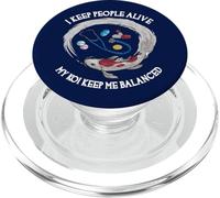 I Keep People Alive My Koi Keep Me Balanced Funny Doctor PopSockets PopGrip for MagSafe