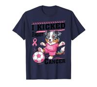 I Kicked Breast Cancer Pink Aussie Dog Soccer Player Winner T-Shirt