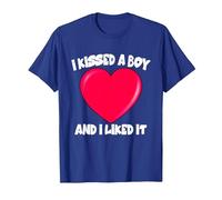 I Kissed A Boy and I Liked It LGBTQ Gay T-Shirt, Men, Royal Blue, Large