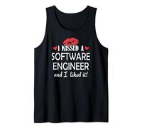 I Kissed a Software Engineer Design Married Dating Annivers Tank Top