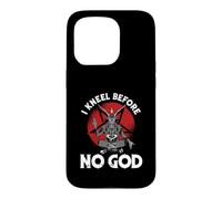 I Kneel Before No God Satanic Pentagram Baphomet Case for iPhone 15 Pro