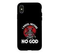 I Kneel Before No God Satanic Pentagram Baphomet Case for iPhone X/XS