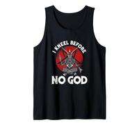 I Kneel Before No God Satanic Pentagram Baphomet Tank Top