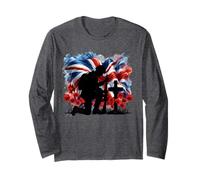 I Kneel for The Cross Poppy Day British Soldier Long Sleeve T-Shirt