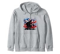 I Kneel For The Cross Poppy Day British Soldier Zip Hoodie