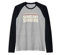 I Knew Him When He was Sergeant Sanders Funny Kentucky Joke Raglan Baseball Tee