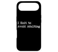 I Knit to Avoid Adulting Funny Knitting Quotes Case for iPhone Air